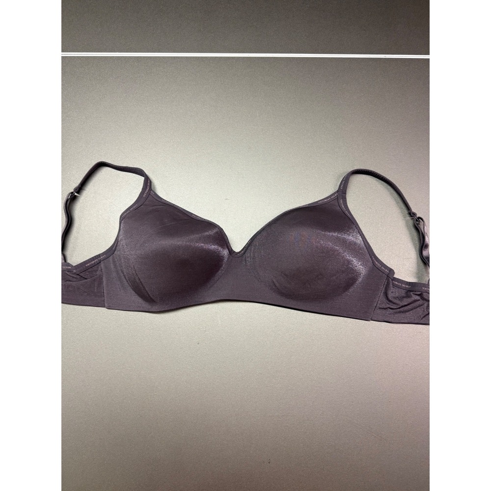 Victoria's Secret T-Shirt Lightly Lined Wireless Bra Dark Purple 34DDD F75